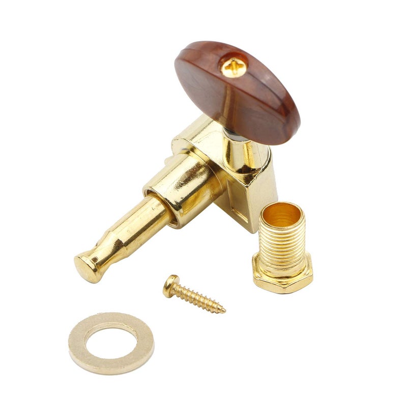 Swhmc 3R 3L Semi-Closed Golden Guitar String Tuners Tuning Keys Pegs Machine Heads Knobs Locking Tuners for Acoustic, Electric Guitar - Image 2